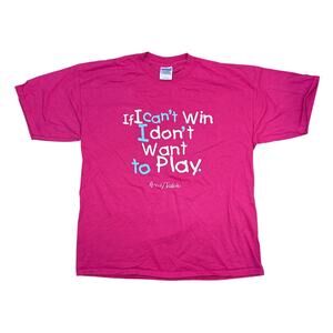 Vtg Y2K If I can’t Win don’t Want to Play Reno/Tahoe vacation shirt XL Hot pink